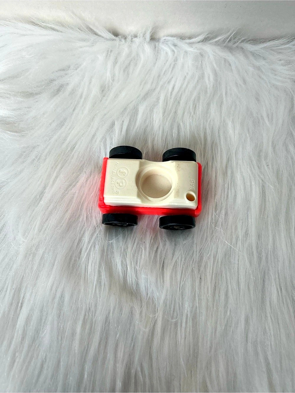 Fisher-Price Little People Garage Car Red & White Toy Car